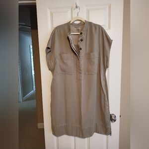 Everlane Workwear Dress In Putty